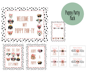 PUPPY PARTY AND POSTER COLLECTION- New 2.0 puppies with flowers