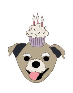 Birthday Puppy Posters - lavender