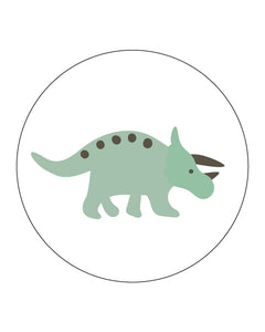 Dinosaur Party circles - blue green