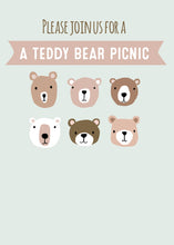 Load image into Gallery viewer, Teddy Bear Party on blue