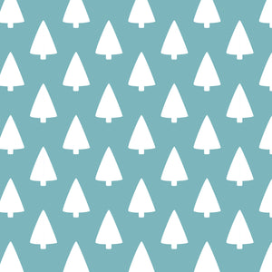 Pattern Cutie - Repeating Seamless Pattern- Retro Christmas Tree- blue