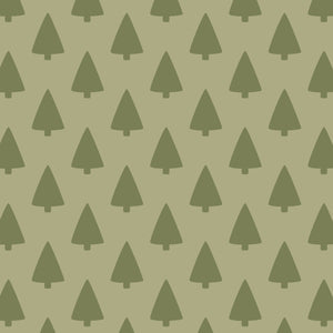 Pattern Cutie - Repeating Seamless Pattern- Retro Christmas Trees - green