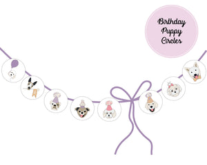 PUPPY PARTY AND POSTER COLLECTION - Birthday Puppies - lavender