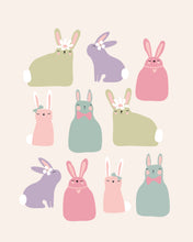 Load image into Gallery viewer, Hoppy Easter Bunnies - pastel