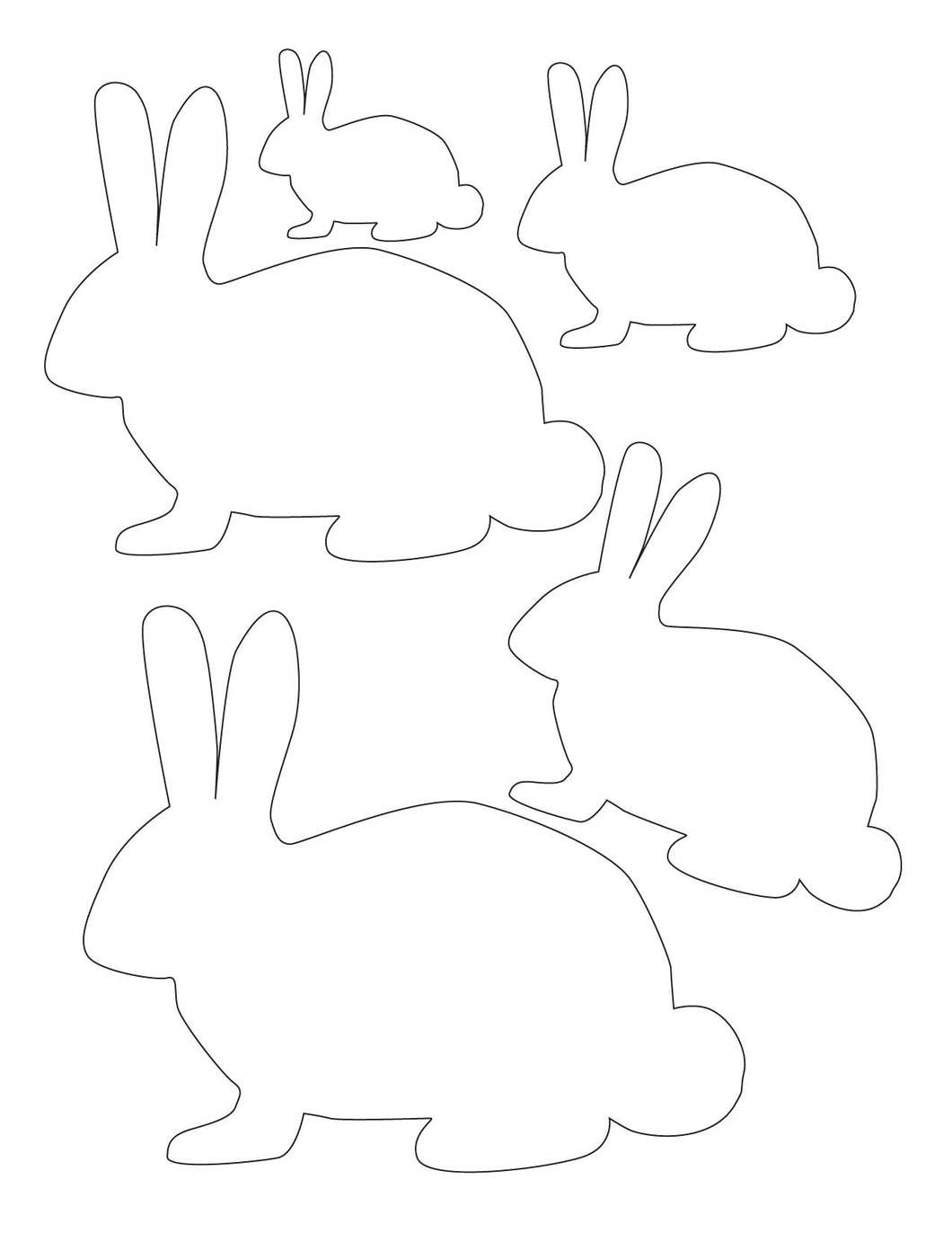 Easter Bunny Silhouette Shape