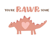 Load image into Gallery viewer, Dinosaur Valentines- pink