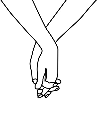 Holding Hands in Love Unity print