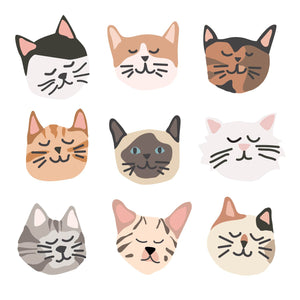 Kitty Cat Faces wall art for children's rooms or birthday party decor