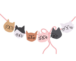 Kitty Cat Party Banner Circles