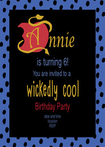 Wicked Rotten to the Core CUSTOM Party Invitations