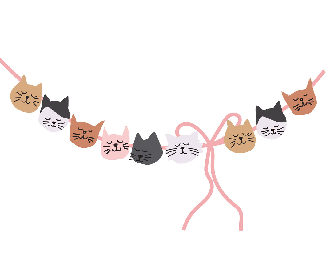 Kitty Cat Party Banner Circles