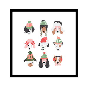 Puppy Dogs in Hats group wall art
