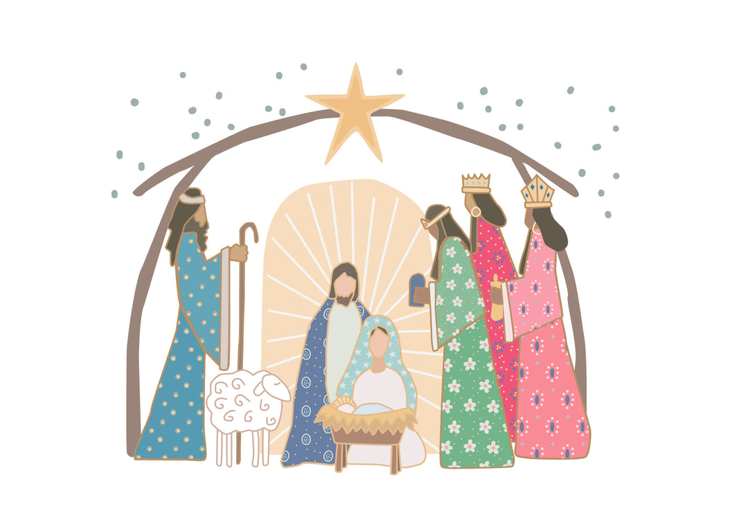 He is the Gift, Christmas Nativity Art -  digital download