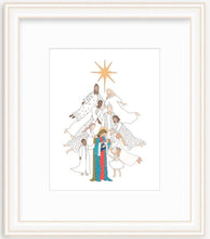 Load image into Gallery viewer, Christmas Nativity Art - &quot;Glorious&quot;  Angels witnessing the arrival of Baby Jesus