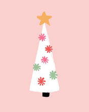 Load image into Gallery viewer, Merry and Bright Holiday Christmas Trees and Word Art Collection - Pink