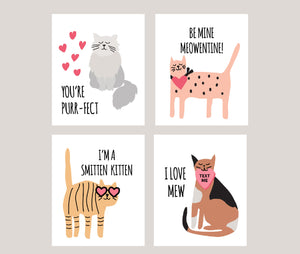 Kitty Cat Valentines Cards