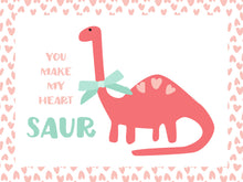 Load image into Gallery viewer, Dinosaur Valentines- pretty pink