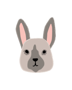 Bunny Rabbit Faces Illustrations - art for party and wall decor