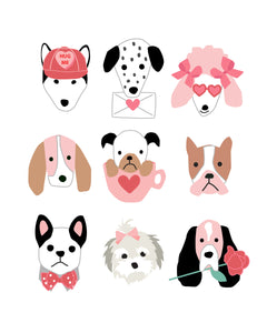 Valentine Puppy Dogs for Wall and Party Decor