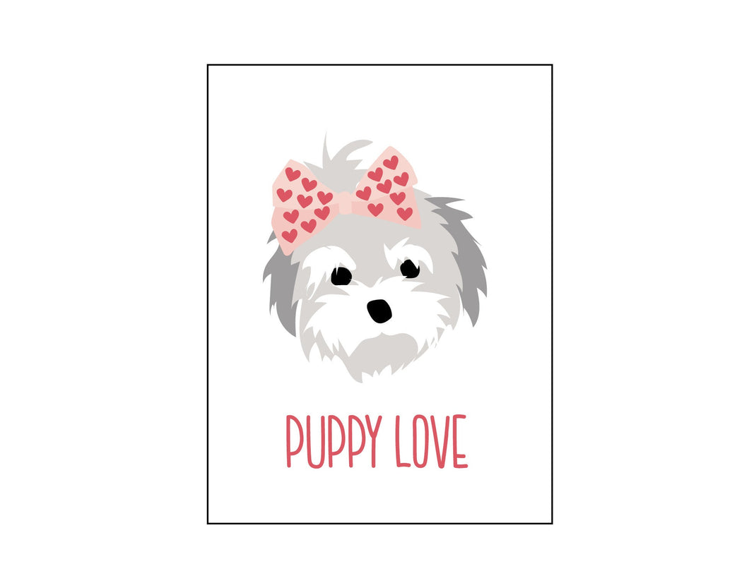 Simple Puppy Valentines Cards