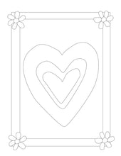 Load image into Gallery viewer, Happy Hearts Wall Art and Coloring Pages