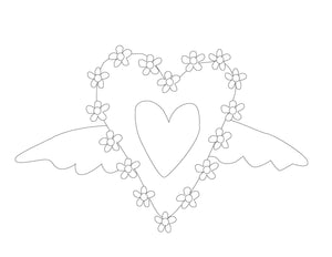 Happy Hearts Wall Art and Coloring Pages
