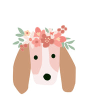Load image into Gallery viewer, Puppy Dog Faces With Flower Crowns Posters - for party and wall decor