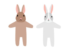 Load image into Gallery viewer, Bunny Paper Dolls Coloring Pages