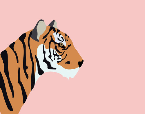 Wild Tiger Illustration wall art