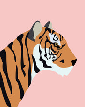 Load image into Gallery viewer, Wild Tiger Illustration wall art
