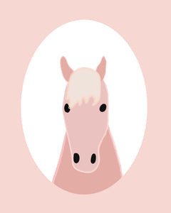 Horse and pony illustrations for wall art and party decor