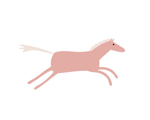 Horse and pony illustrations for wall art and party decor