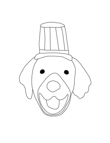 Patriotic 4th of July Puppy Dog Faces Coloring pages