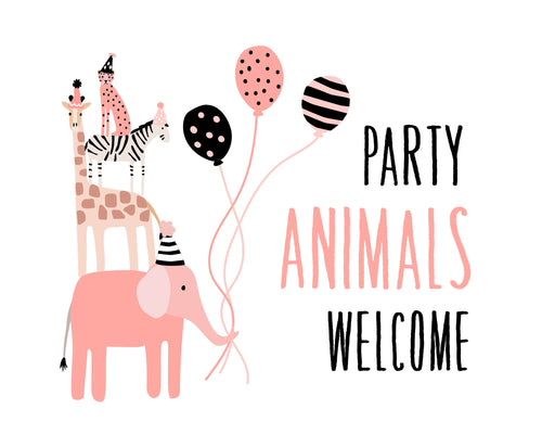 Wild Animals Party Pack - pink