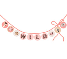 Load image into Gallery viewer, Wild Animals party circles for banner, labels, tags - pink