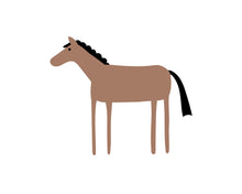Load image into Gallery viewer, Horse and pony illustrations for wall art and party decor