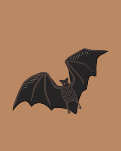 Vintage Halloween Illustration Posters Bats