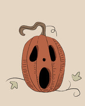 Load image into Gallery viewer, Vintage Halloween Illustration Posters Jack O Lantern Pumpkins
