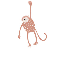 Wild Animals posters for party and wall art - pink