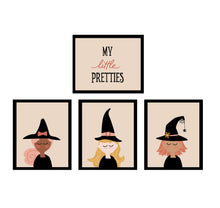 Load image into Gallery viewer, Witch Faces Halloween Decor Wall Art Posters - neutral