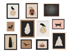 Load image into Gallery viewer, Vintage Halloween Illustration Posters Cats
