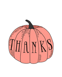 Give Thanks Thanksgiving Pumpkin Illustrations