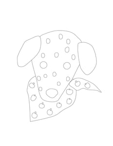 Halloween Puppy Dog Faces Coloring Pages & Cards