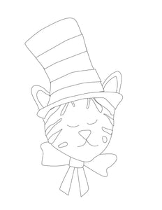 Halloween Kitty Cat Faces Coloring Pages