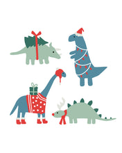 Load image into Gallery viewer, Christmas Dinosaurs - Blue