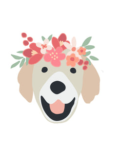 New Puppy Dog Faces 2.0 With Flower Crowns Posters - for party and wall decor