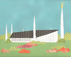 Boise Temple Collage digital download