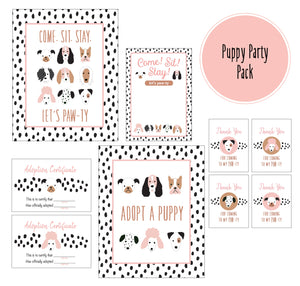 PUPPY PARTY AND POSTER COLLECTION - Original Puppies with dots