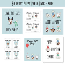 Load image into Gallery viewer, PUPPY PARTY AND POSTER COLLECTION - Birthday Puppies - blue