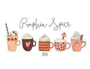Pumpkin Spice Illustration Posters